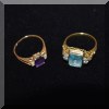 J04. Gold gemstone rings. 